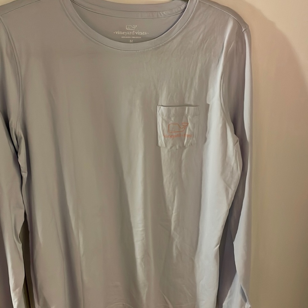 Light blue and orange Vineyard Vines long sleeve tee!